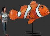 Giant Clownfish On Metal Stand Giant Clownfish On Metal Stand
