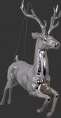 Hanging Reindeer - Silver Hanging Reindeer - Silver