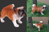 Peeing Bulldog Statue Peeing Bulldog Statue