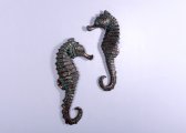 Seahorse Wall Decor (Set of 2) in Greenish Bronze Finish Seahorse Wall Decor (Set of 2) in Greenish Bronze Finish