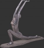 Yoga Worship Pose State - Polished Aluminum Yoga Worship Pose State - Polished Aluminum