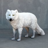 White Arctic Fox Statue White Arctic Fox Statue