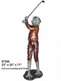 Bronze Frog Golfer Bronze Frog Golfer