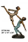 Bronze Ballerina Lady and Man Bronze Ballerina Lady and Man