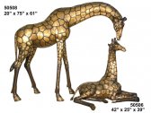 Bronze Giraffe Mother & Child Statues Bronze Giraffe Mother & Child Statues