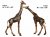 Pair of Life Size Bronze Giraffes