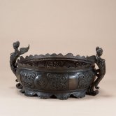 Bronze Planter / Urn with Angel Handles Bronze Planter / Urn with Angel Handles