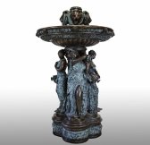 Bronze Lion Heads & Four Ladies Fountain Bronze Lion Heads & Four Ladies Fountain