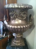 Silver Coated Bronze Urn Silver Coated Bronze Urn
