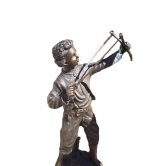 Bronze Boy Shooting Slingshot Bronze Boy Shooting Slingshot