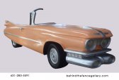 Wall Mounted Pink Cadillac Convertible Statue Wall Mounted Pink Cadillac Convertible Statue