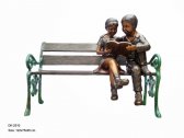 Boy & Girl on Bench Boy & Girl on Bench