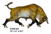 Bronze Bull Face Down Bronze Bull Face Down
