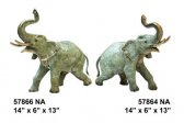 Bronze Elephant Pair with Trunk Up Bronze Elephant Pair with Trunk Up