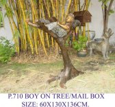 Boy on Tree Mailbox Boy on Tree Mailbox