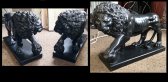 Marble Guardian Lion Pair Marble Guardian Lion Pair