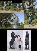 Fiberglass Bronze Finish Rearing Horse 8.5 Ft. Fiberglass Bronze Finish Rearing Horse 8.5 Ft.