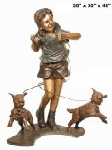 Girl with 2 Dogs Girl with 2 Dogs