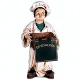 Chef Holding Basket 36 Inch Statue Chef Holding Basket 36 Inch Statue