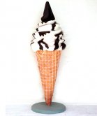 Chocolate Fudge Soft Serve Ice Cream Cone Chocolate Fudge Soft Serve Ice Cream Cone