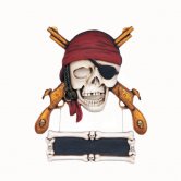 Pirate Skull with Guns Wall Decor Pirate Skull with Guns Wall Decor