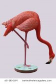 Flamingo Head Down on Base Statue Flamingo Head Down on Base Statue