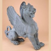 Cast Iron Winged Griffin Guard Statues Cast Iron Winged Griffin Guard Statues
