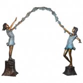 2 Girls Holding an Arbor Wreath (3 piece set) 2 Girls Holding an Arbor Wreath (3 piece set)