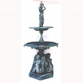 Bronze Merboy Fountain, 3-Step with Lady Bronze Merboy Fountain, 3-Step with Lady