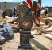 Bronze Lion sitting on the Ball ( pair ) Bronze Lion sitting on the Ball ( pair )