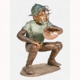 Bronze Baseball Catcher,Kid Bronze Baseball Catcher,Kid