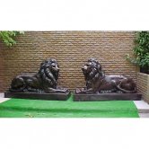 Pair of Bronze Laying Lions Pair of Bronze Laying Lions