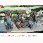 Set of 3 Bronze " Monkey, see, hear speaks no evil " Set of 3 Bronze " Monkey, see, hear speaks no evil "
