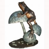 Bronze Frog on Mushrooms Fountain Bronze Frog on Mushrooms Fountain