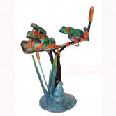 Bronze Three Frogs on Lotus Bronze Three Frogs on Lotus