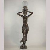 Bronze Life Size Woman Lamp Bronze Life Size Woman Lamp