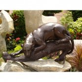 Bronze Stalking Panther on a Branch Bronze Stalking Panther on a Branch