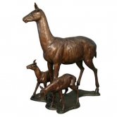 Bronze Doe and Baby Deer Bronze Doe and Baby Deer
