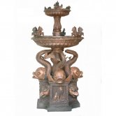 Romain Bronze Fountain with 3 Fishes Romain Bronze Fountain with 3 Fishes