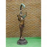 Bronze Woman Playing Harp Fountain Bronze Woman Playing Harp Fountain