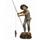 Bronze Fishing Boy Bronze Fishing Boy