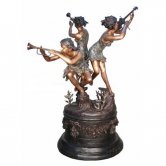 Bronze Female Musicians on a Carousel Fountain Bronze Female Musicians on a Carousel Fountain