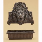 Bronze Lion Wall Fountain with Bowl Bronze Lion Wall Fountain with Bowl