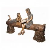 Bronze Girls on a Log Bronze Girls on a Log