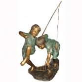 Bronze Two Boys fishing Bronze Two Boys fishing