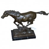 Bronze Horse with Marble Base Bronze Horse with Marble Base
