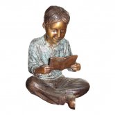 Bronze Boy reading Book Bronze Boy reading Book