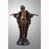 Bronze Dancer with Marble Base Bronze Dancer with Marble Base