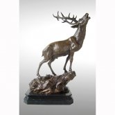 Bronze Elk with marble Base Bronze Elk with marble Base