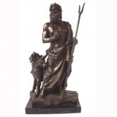 Bronze Zeus with Marble Base Bronze Zeus with Marble Base